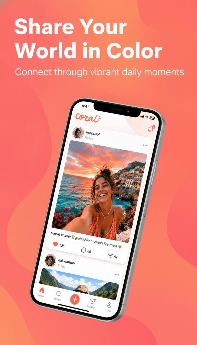 Social app listing image created with WhixFrame